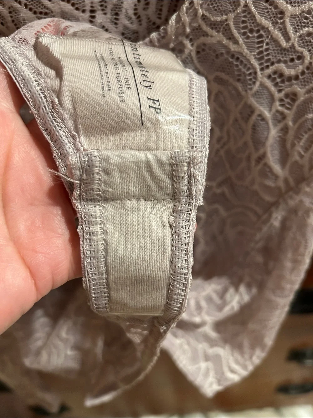 Free People Lace Long-Sleeve Bodysuit - Dusty Pink NWTS